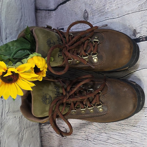 Timberland Euro Hiker Women's Boots Olive and Brown Sz 7 - Picture 13 of 13